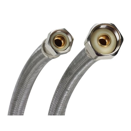 No-Burst Fluidmaster 3/8 in. Compression X 1/2 in. D FIP 12 in. Braided Stainless Steel Supply Line B1F12